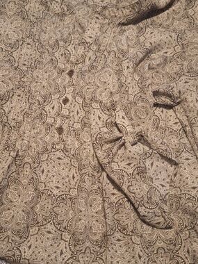 Westport Cream and Brown Paisley Blouse